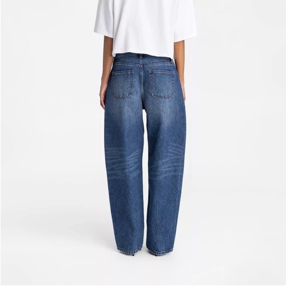 KBB by KAHLANA x Target Women's 6 Mid-Rise Wide Leg The Kahlana Jean Dark Wash - Picture 3 of 16